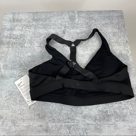 NWT Athleta Ascent Padded Sport Bra Black XL - Picture 6 of 9